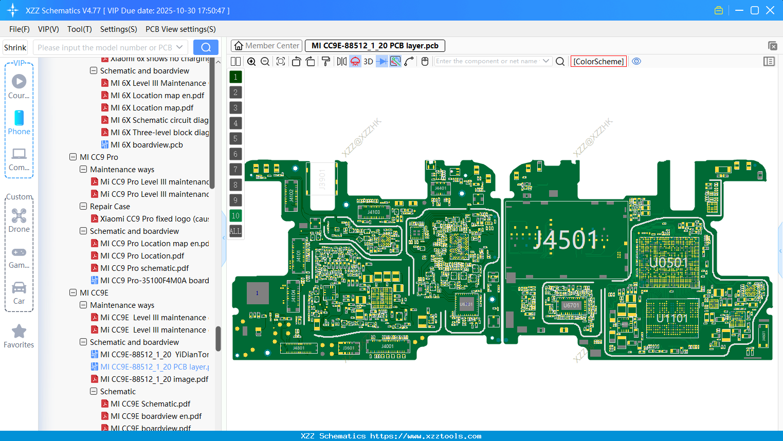 Xiaomi MI CC9E-88512_1_20 PCB Layer